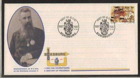 RSA 1987 COM COVER BOKSBURG CENTENARY