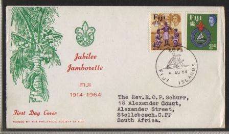THEMATIC SCOUTING - FIJI 1964 BOY SCOUTS JUBILEE OFFICIAL FDC