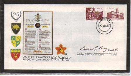 SA ARMY COM COVER # 8 - 25 YEARS SANDTON COMMANDO - SIGNED IN BLACK
