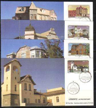 SWA 1981 LUDERITZ ARCHITECTURE SET OF 4 HAND CANCELLED LIMITED EDITION PRIVATE MAXI CARDS #8