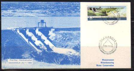 SWA 1980 WATER CONSERVATION HAND CANCELLED LIMITED EDITION PRIVATE MAXI CARD # 5