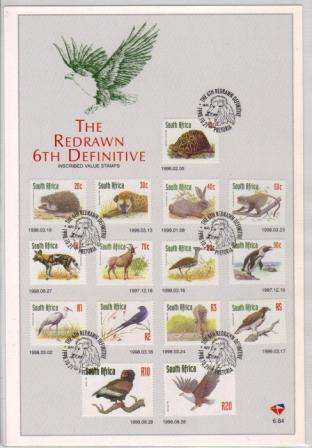 RSA 1998 6TH DEFINITIVE SERIES FDC 6.84