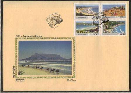 RSA 1983 TOERISME STRANDE LIMITED EDITION SILK FDC #4A/83