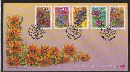RSA 2000 7TH DEFINITIVE FLOWERS FDC 7.4