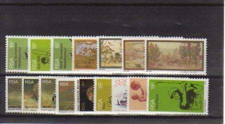 RSA 1976 MNH COMMEMORATIVE SINGLES COMPLETE (16 SINGLES)