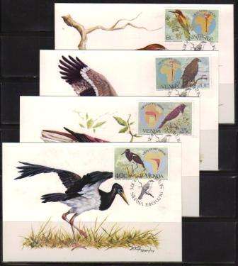 VENDA 1983 MIGRATORY BIRDS SET OF 4 LIMITED EDITION PRIVATE MAXI CARDS