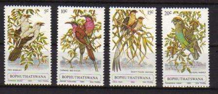 THEMATIC - BIRDS - 1980 MNH SET OF 4 BOPHUTHATSWANA BIRDS