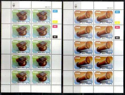 SWA 1985 MUSICAL INSTRUMENTS SET OF 4 MNH FULL SHEETS OF 10