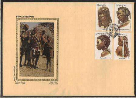SWA 1984 HEADDRESSES LIMITED EDITION SILK FDC # 2/84