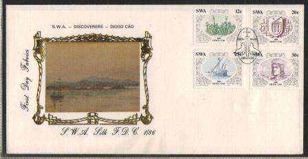 SWA 1986 DISCOVERERS LIMITED EDITION SILK FDC # 1/86