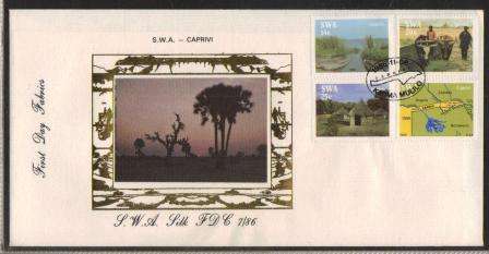 SWA 1986 CAPRIVI LIMITED EDITION SILK FDC # 7/86