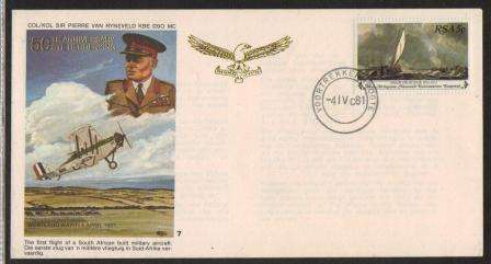 SA AIR FORCE (SAAF) FLIGHT COVER  7 - 50TH ANNIV SA BUILT MILITARY AIRCRAFT SIGNED