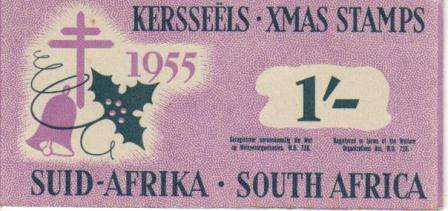 UNION SA 1955 1S CHRISTMAS LABELS BOOKLET COMPLETE