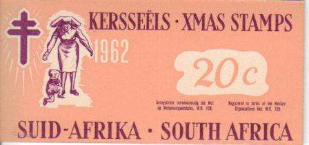 RSA 1962 20c CHRISTMAS LABELS BOOKLET COMPLETE