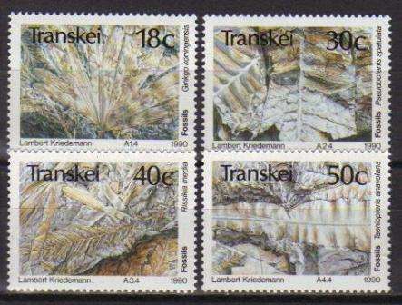 TRANSKEI 1990 FOSSILS SET OF 4 MNH SINGLES