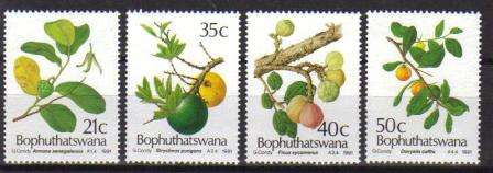 BOP 1991 EDIBLE WILD FRUIT SET OF 4 MNH SINGLES