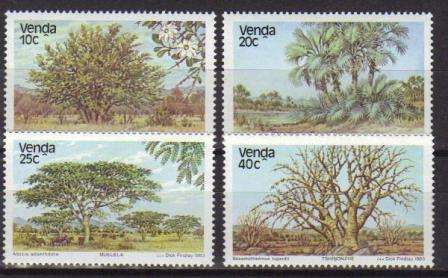 VENDA 1983 INDIGENOUS TREES SET OF 4 MNH SINGLES