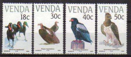 VENDA 1989 ENDANGERED BIRDS SET OF 4 MNH SINGLES