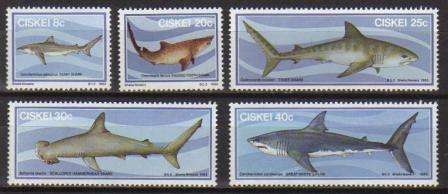 CISKEI 1983 SHARKS SET OF 5 MNH SINGLES