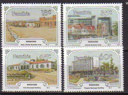 NAMIBIA 1990 DEVELOPMENT OF WINDHOEK SET OF 4 MNH SINGLES