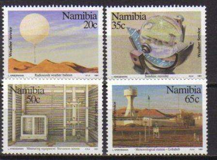 NAMIBIA 1991 CENTENARY WEATHER SERVICE SET OF 4 MNH SINGLES