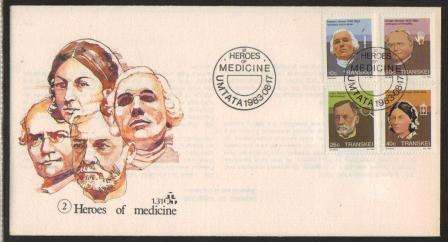 TRANSKEI 1983 HEROES OF MEDICINE OFFICIAL FDC 1.31