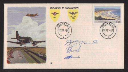 SA AIR FORCE (SAAF) SIGNED FLIGHT COVER # 15 - 44 SQUADRON