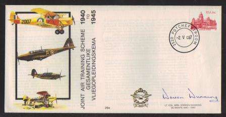 SA AIR FORCE (SAAF) SIGNED FLIGHT COVER #29a - JOINT AIR TRAINING SCHEME 1940-1945