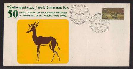 RSA 1976 50TH ANNIV NATIONAL PARKS BOARD COM COVER CXD CAPE POINT NATURE RESERVE 5/6/76