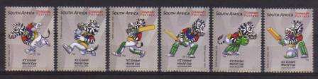 RSA 2002 ICC CRICKET WORLD CUP SA 2003 SET OF 6 MNH SINGLES