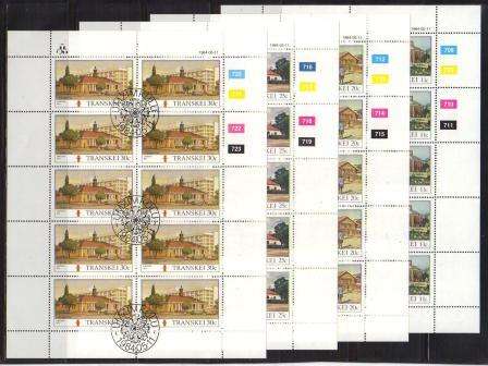 TRANSKEI 1984 POST OFFICES SET OF 4 CTO FULL SHEETS OF 10