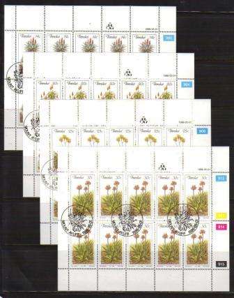TRANSKEI 1986 ALOES SET OF 4 CTO FULL SHEETS OF 10