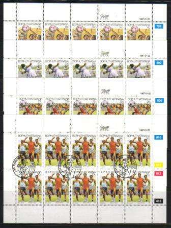 BOP 1987 SPORTS SET OF 4 CTO FULL SHEETS OF 10