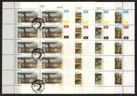 BOP 1988 PARKS BOARD SET OF 4 CTO FULL SHEETS OF 10