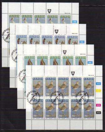 VENDA 1984 MIGRATORY BIRDS SET OF 4 CTO FULL SHEETS OF 10