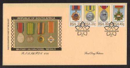 RSA 1984 MILITARY DECORATIONS LIMITED EDITION SILK FDC #6/84