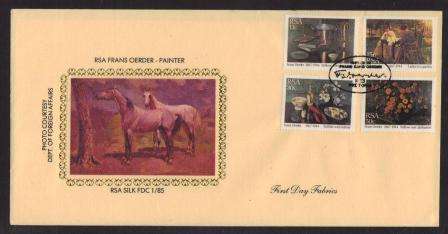 RSA 1985 FRANS OERDER LIMITED EDITION SILK FDC #1/85