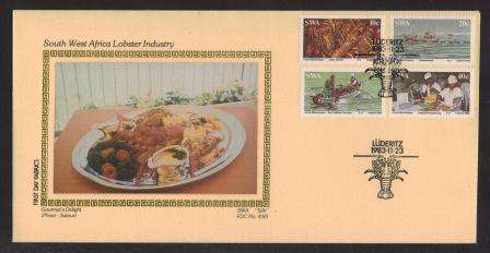 SWA 1983 LOBSTER INDUSTRY LIMITED EDITION SILK FDC #4/83