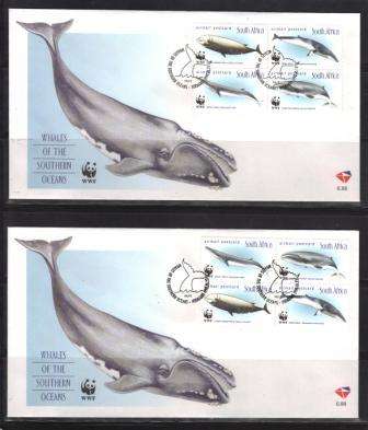 RSA 1998 WHALES FDC 6.88 - SCARCE SEQUENCE VARIETY