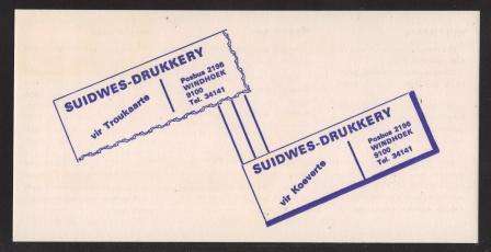 AVIATION 1978 SOUTH WEST AIRWAYS FLIGHT COVER #2 - WALVIS BAY - WINDHOEK WITH BLUE CANCEL