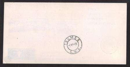 AVIATION 1978 NAMIB AIR SIGNED FLIGHT CARD #6A - GROOTFONTEIN - TSUMEB
