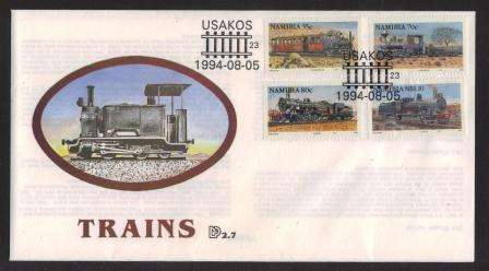 NAMIBIA 1994 TRAINS FDC 2.7