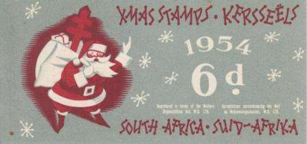 UNION SA 1954 6D CHRISTMAS LABELS BOOKLET COMPLETE