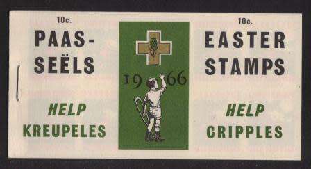 RSA 1966 HELP CRIPPLES EASTER BOOKLET COMPLETE WITH 1 PANE OF 10