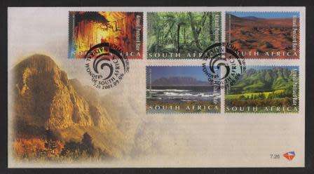 RSA 2001 SA NATURAL WONDERS OFFICIAL FDC 7.26
