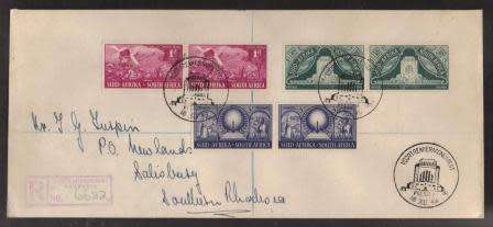 UNION SA 1949 UNVEILING VOORTREKKER MONUMENT COM COVER CXD PRETORIA MONUMENT 16/12/49