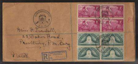 UNION SA 1949 UNVEILING VOORTREKKER MONUMENT COM COVER CXD PRETORIA MONUMENT 16/12/49