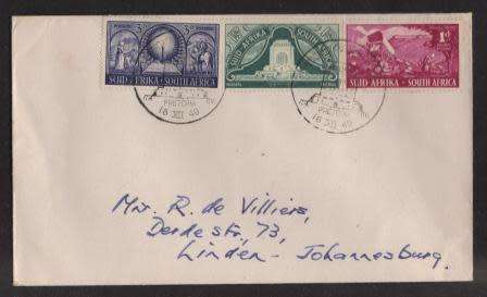 UNION SA 1949 UNVEILING VOORTREKKER MONUMENT COM COVER CXD PRETORIA MONUMENT 16/12/49
