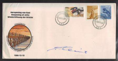 SWA 1986 REOPENING OF SWAKOPMUND JETTY SIGNED COM COVER