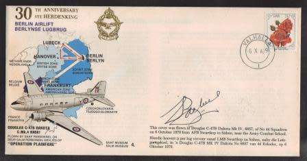 SA AIR FORCE (SAAF) FLIGHT COVER #4 - 30TH ANNIV BERLIN AIRLIFT SIGNED BY CMDT BEN DE WET